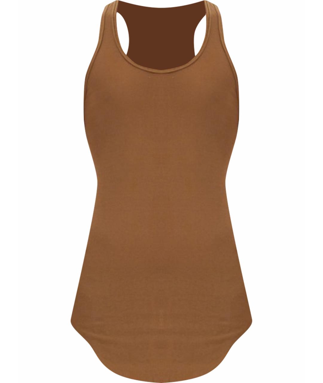 RICK OWENS DRKSHDW Коричневая хлопковая майка, фото 1