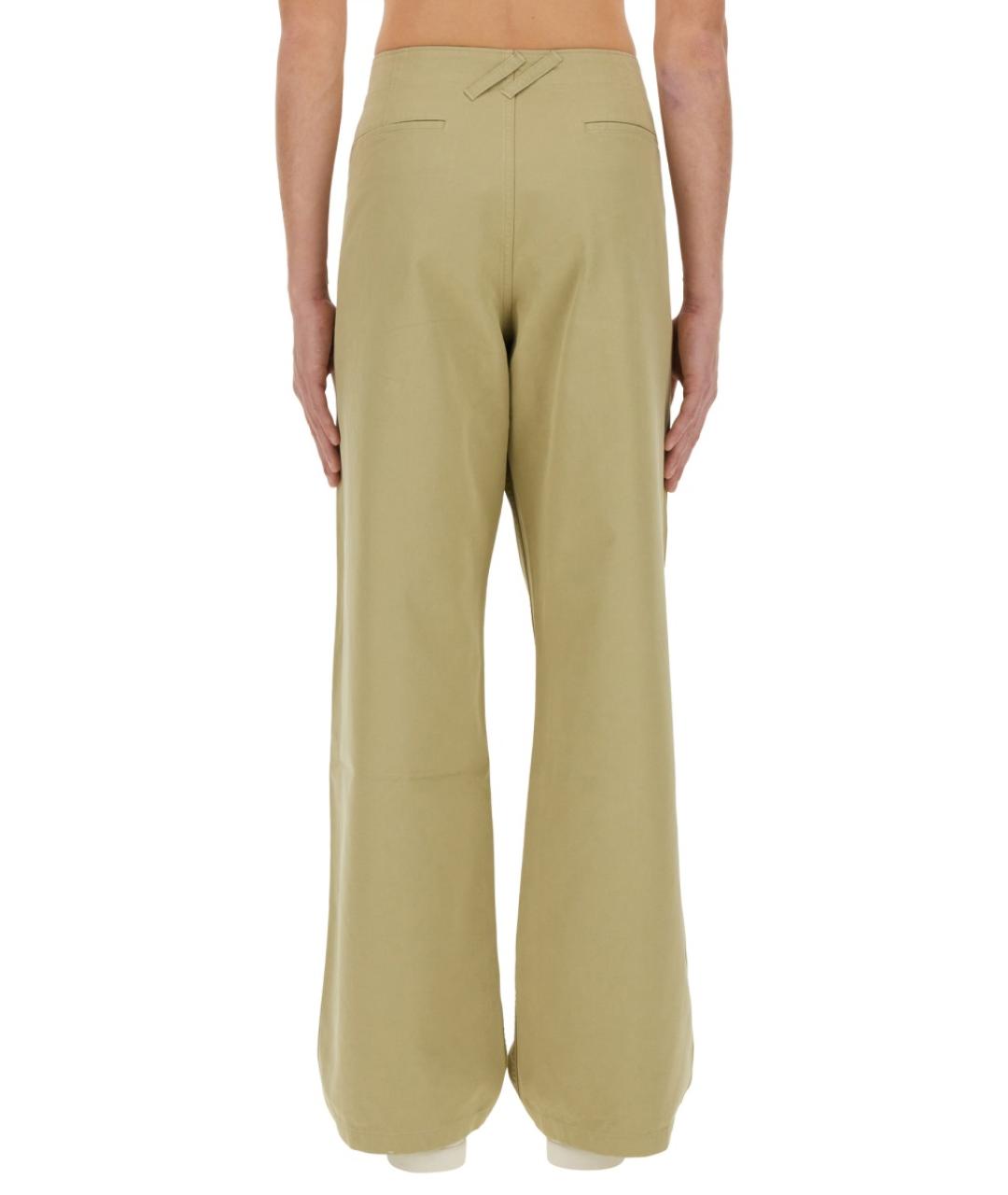 BURBERRY Бежевые хлопковые повседневные брюки, фото 4