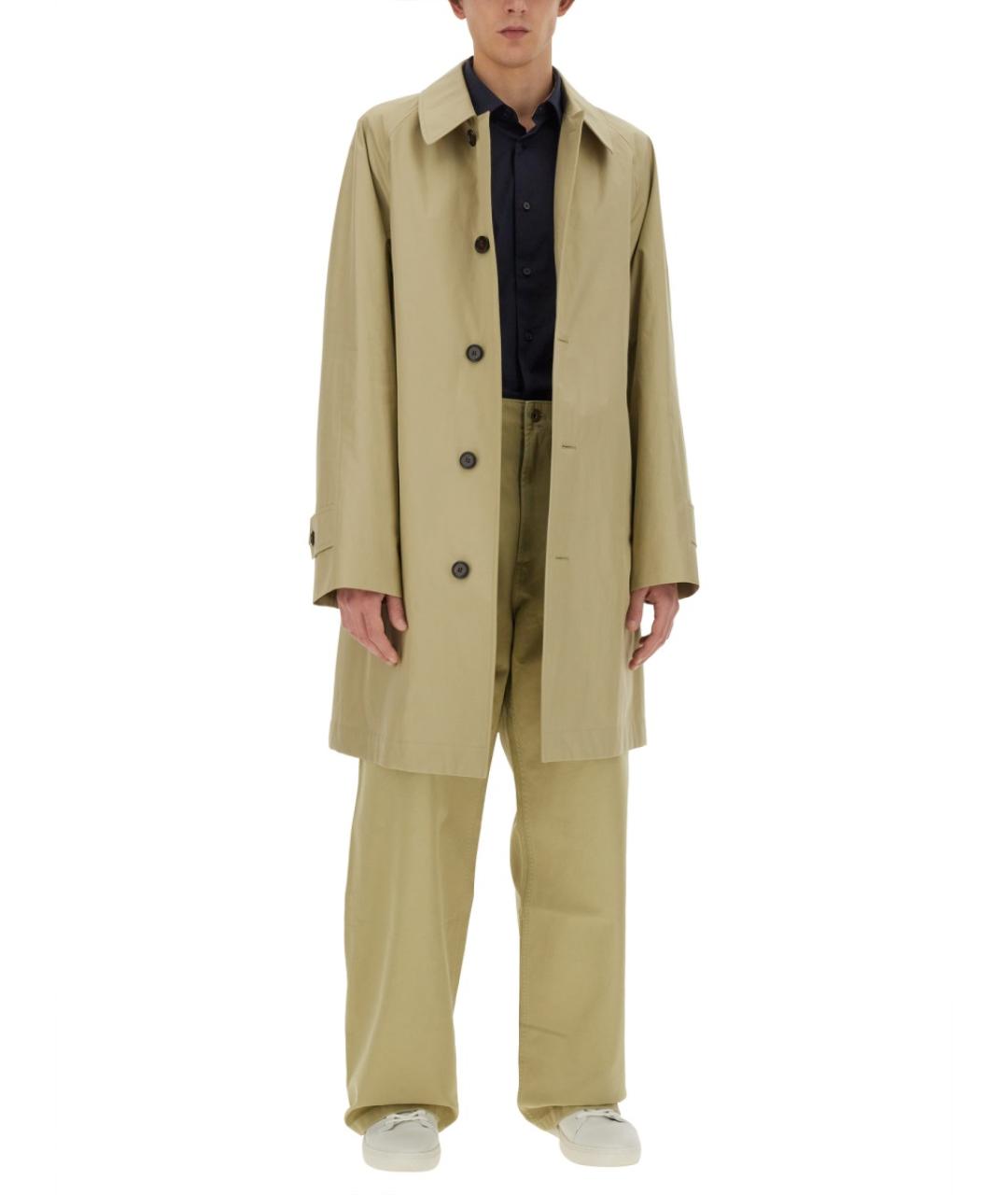 BURBERRY Бежевые хлопковые повседневные брюки, фото 3