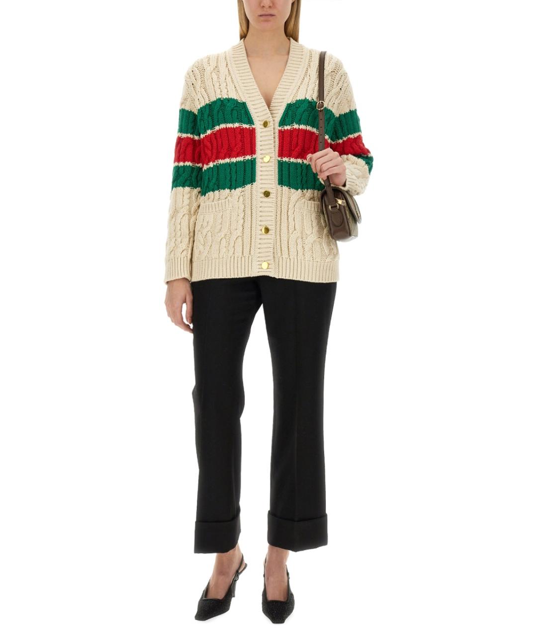 GUCCI Черные шерстяные прямые брюки, фото 3