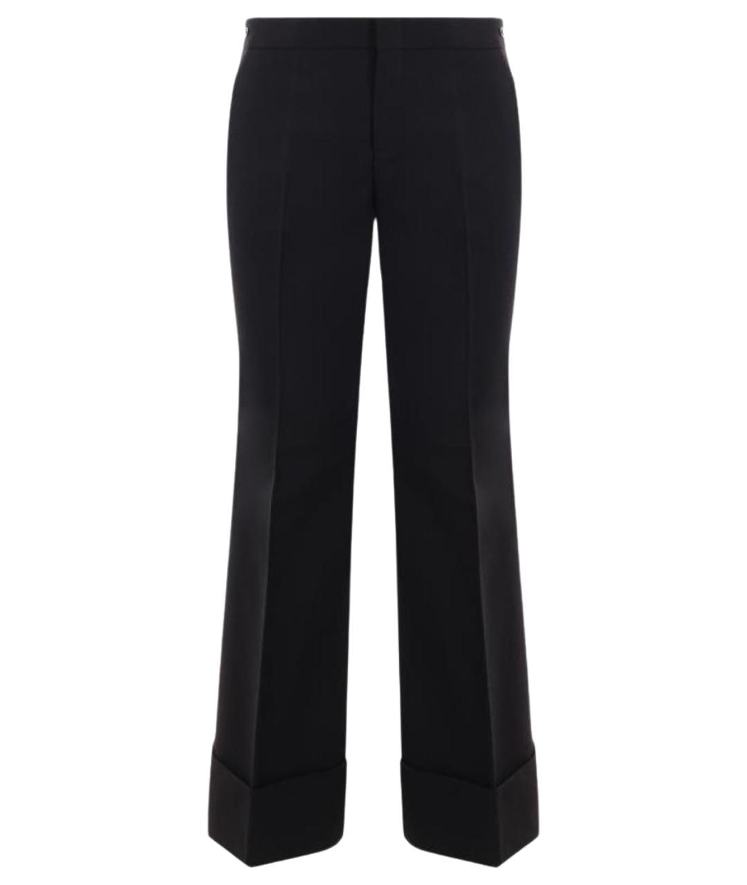 GUCCI Черные шерстяные прямые брюки, фото 1