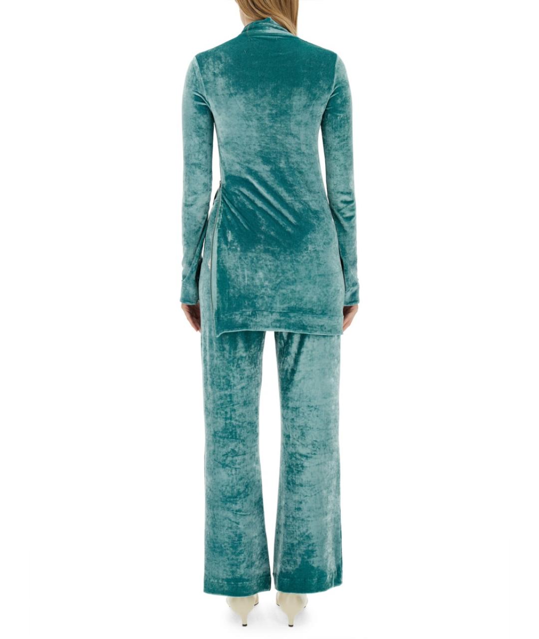 JIL SANDER Голубая полиамидовая водолазка, фото 4