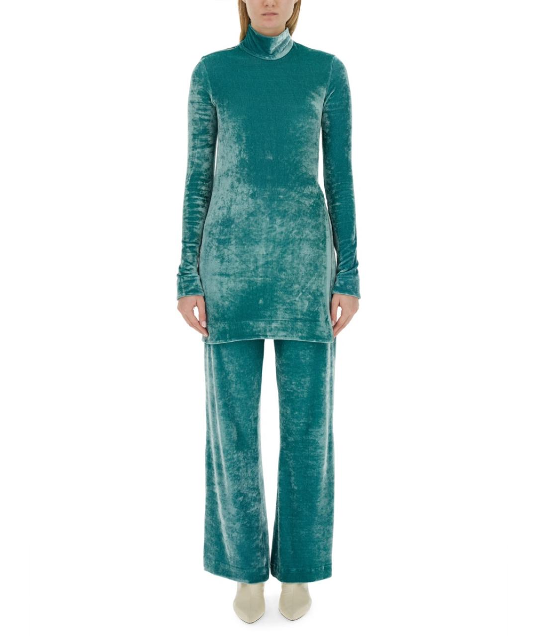 JIL SANDER Голубая полиамидовая водолазка, фото 2