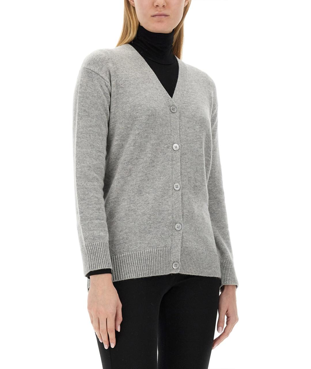 'S MAX MARA Серый шерстяной джемпер / свитер, фото 4