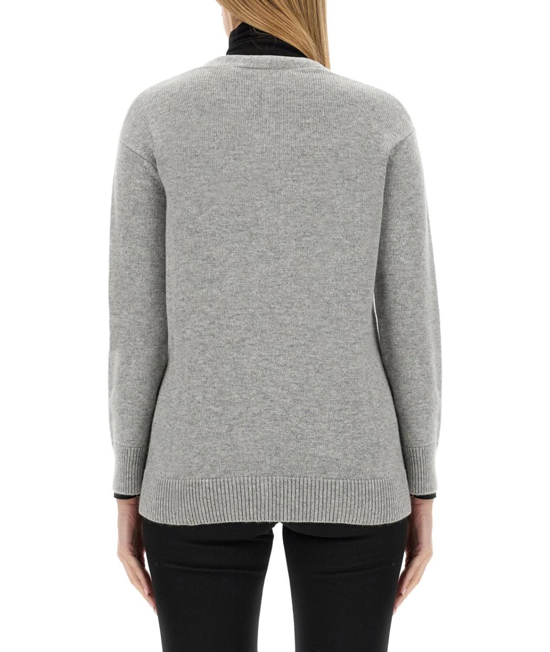 'S MAX MARA Серый шерстяной джемпер / свитер, фото 3