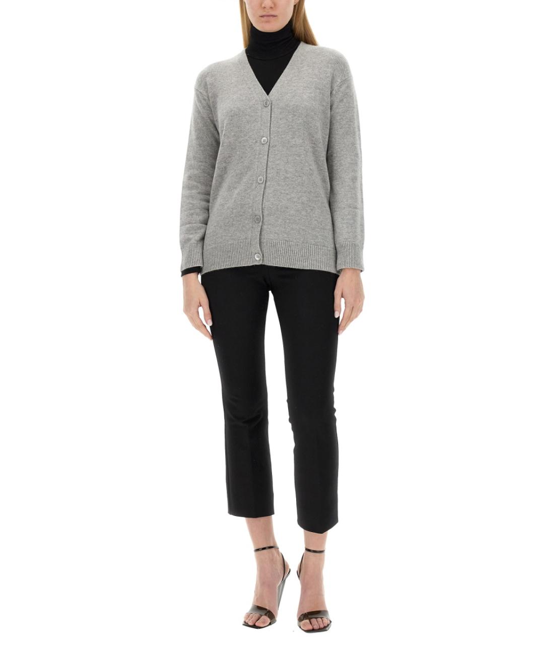 'S MAX MARA Серый шерстяной джемпер / свитер, фото 2