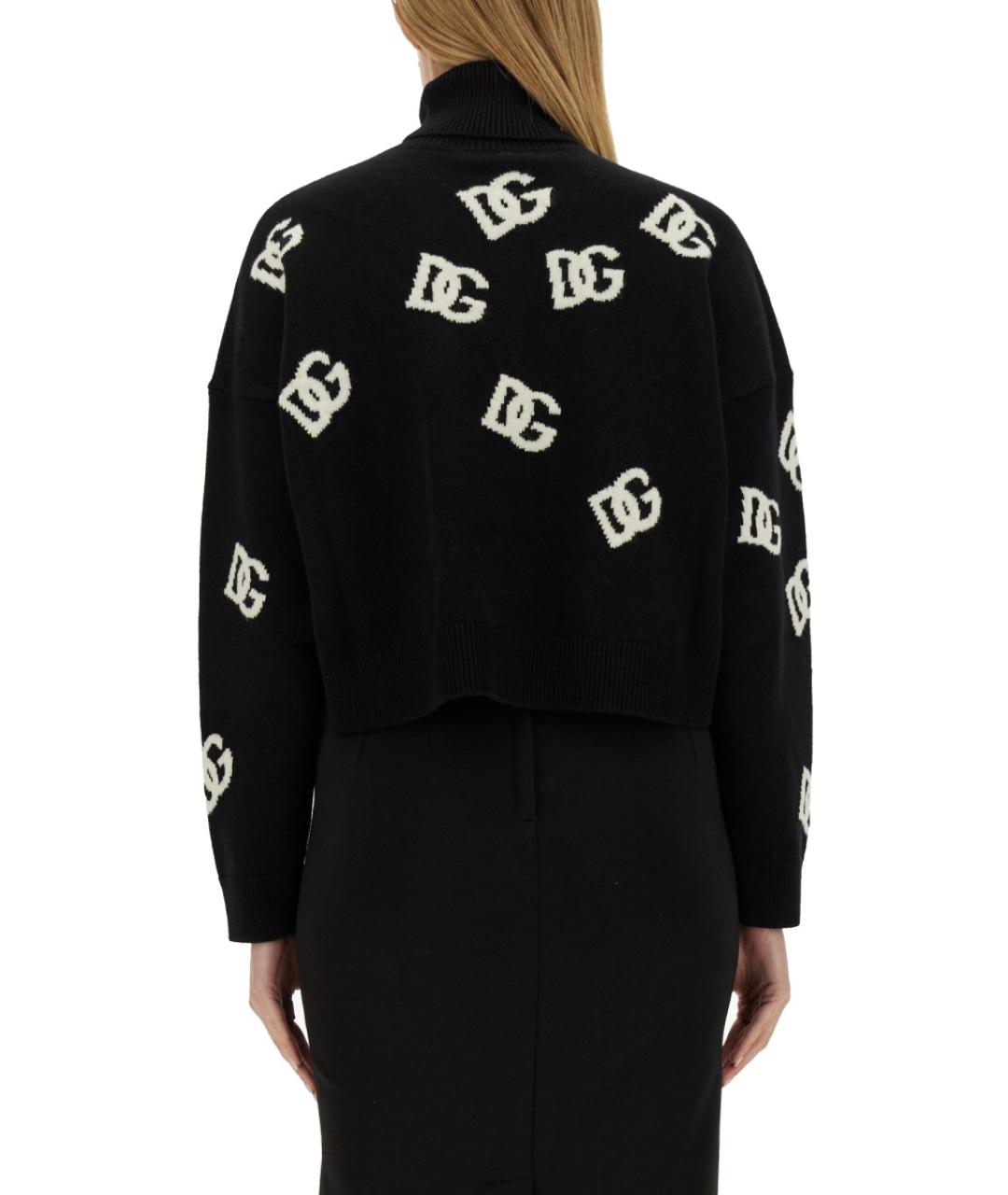 DOLCE&GABBANA Черный шерстяной джемпер / свитер, фото 4