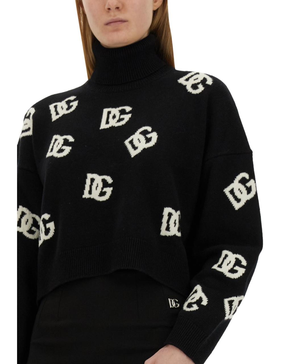 DOLCE&GABBANA Черный шерстяной джемпер / свитер, фото 5