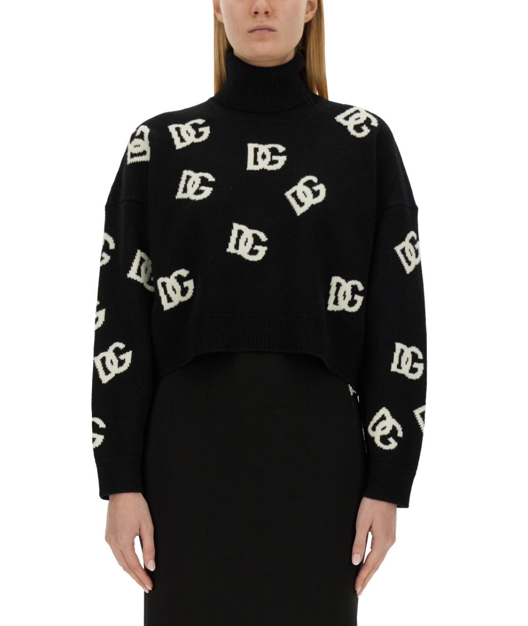 DOLCE&GABBANA Черный шерстяной джемпер / свитер, фото 2