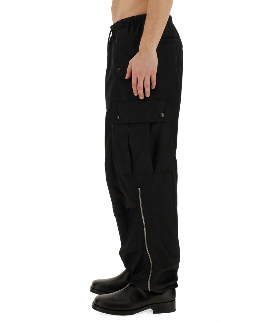 DRIES VAN NOTEN Черные полиэстеровые повседневные брюки, фото 5