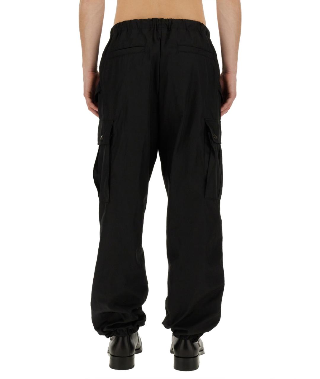 DRIES VAN NOTEN Черные полиэстеровые повседневные брюки, фото 4