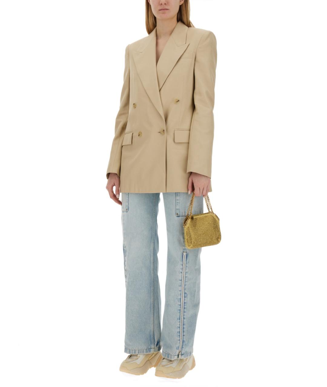 STELLA MCCARTNEY Синие хлопко-полиэстеровые прямые джинсы, фото 2