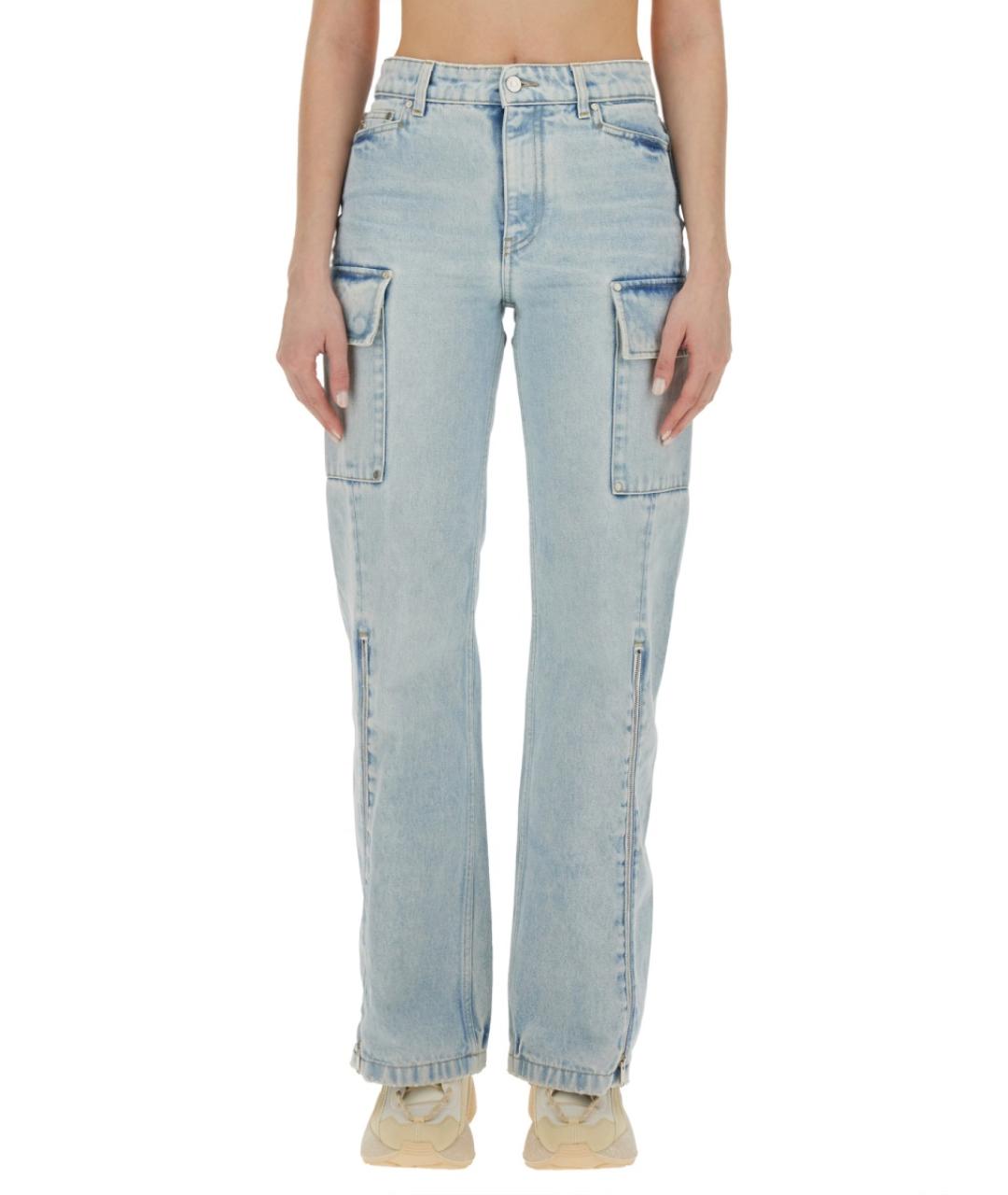 STELLA MCCARTNEY Синие хлопко-полиэстеровые прямые джинсы, фото 5