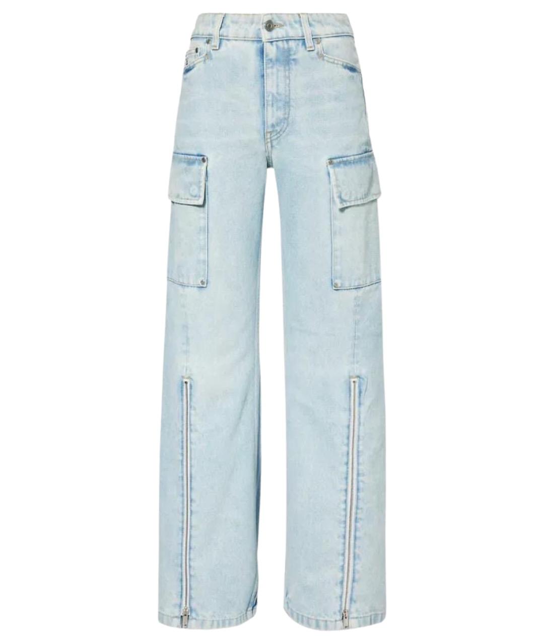 STELLA MCCARTNEY Синие хлопко-полиэстеровые прямые джинсы, фото 1