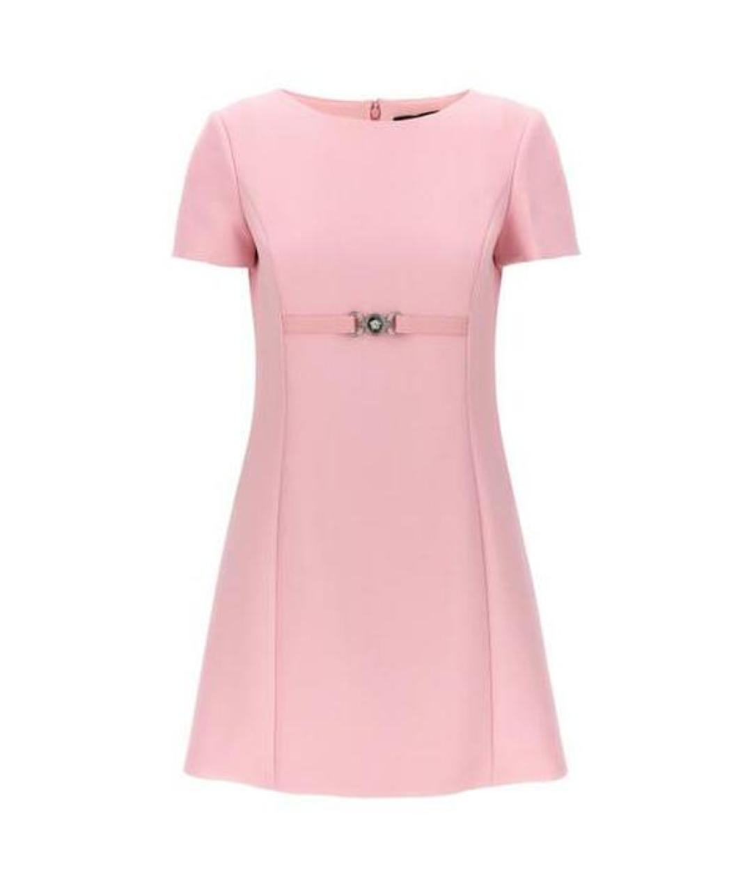 VERSACE Розовое вискозное повседневное платье, фото 1