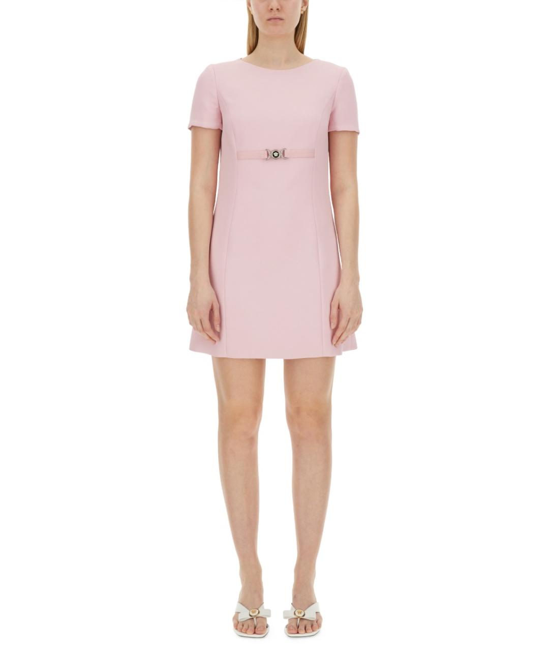 VERSACE Розовое вискозное повседневное платье, фото 2