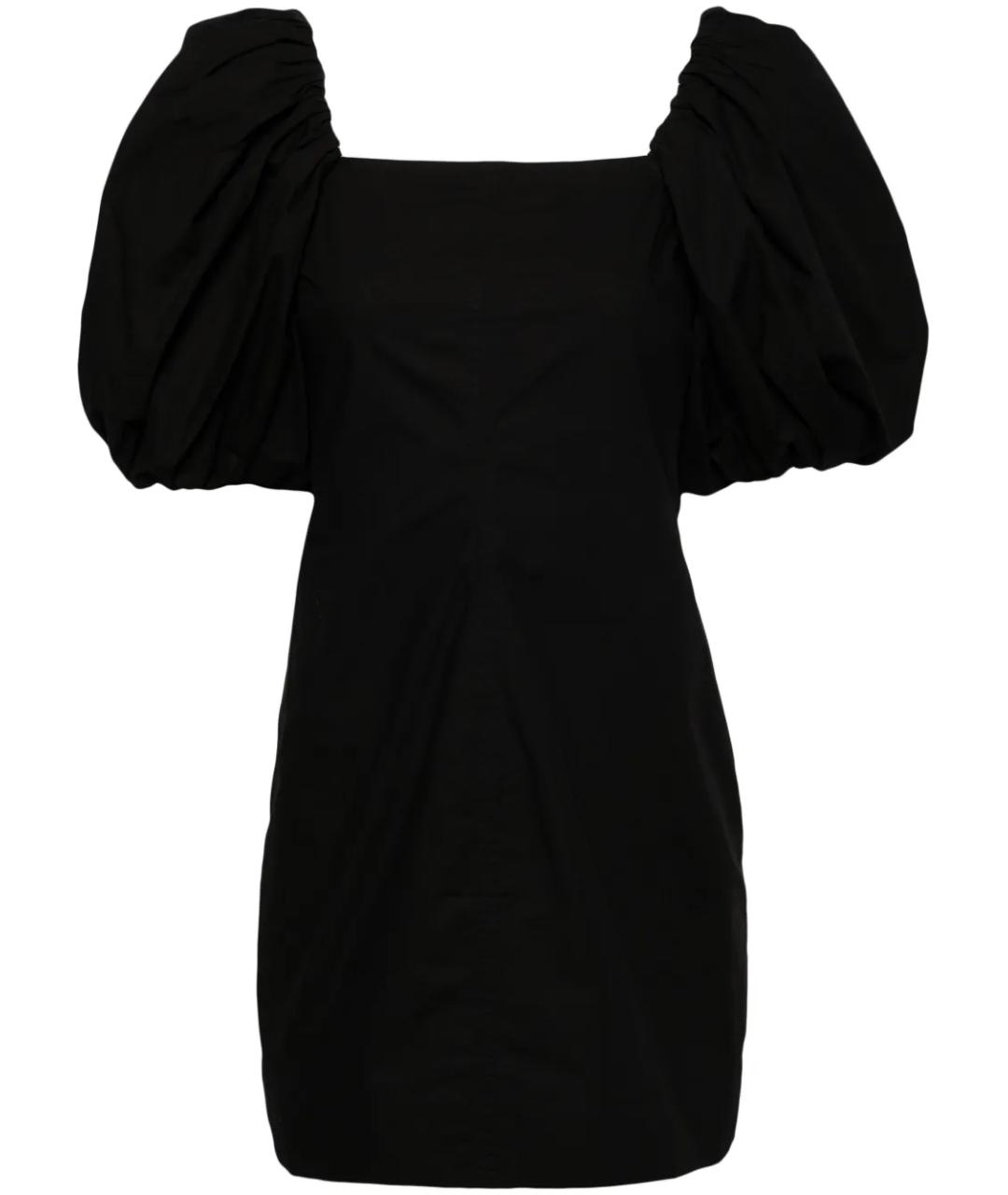 GANNI Черное хлопковое повседневное платье, фото 1