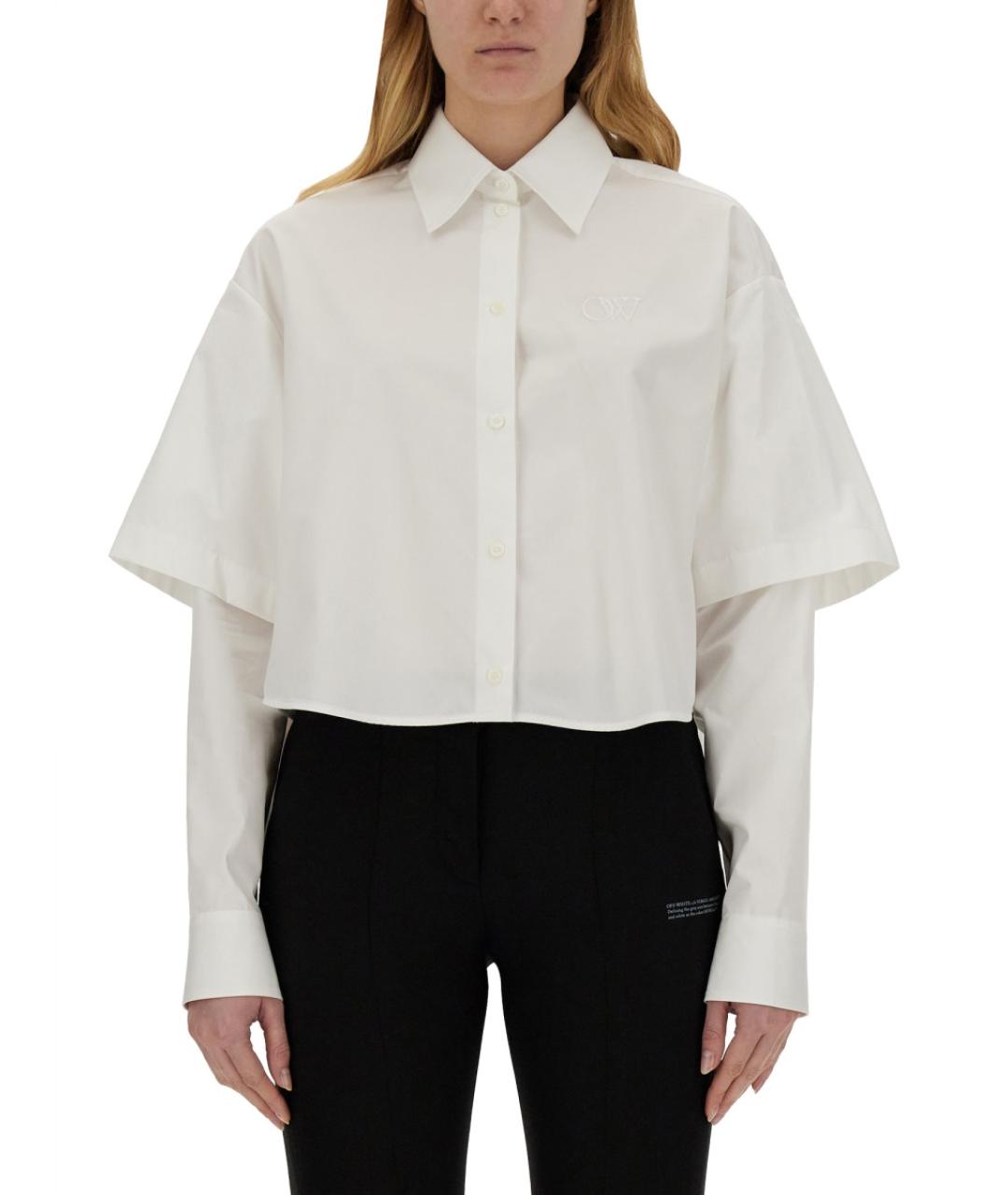 OFF-WHITE Белая хлопковая рубашка, фото 2