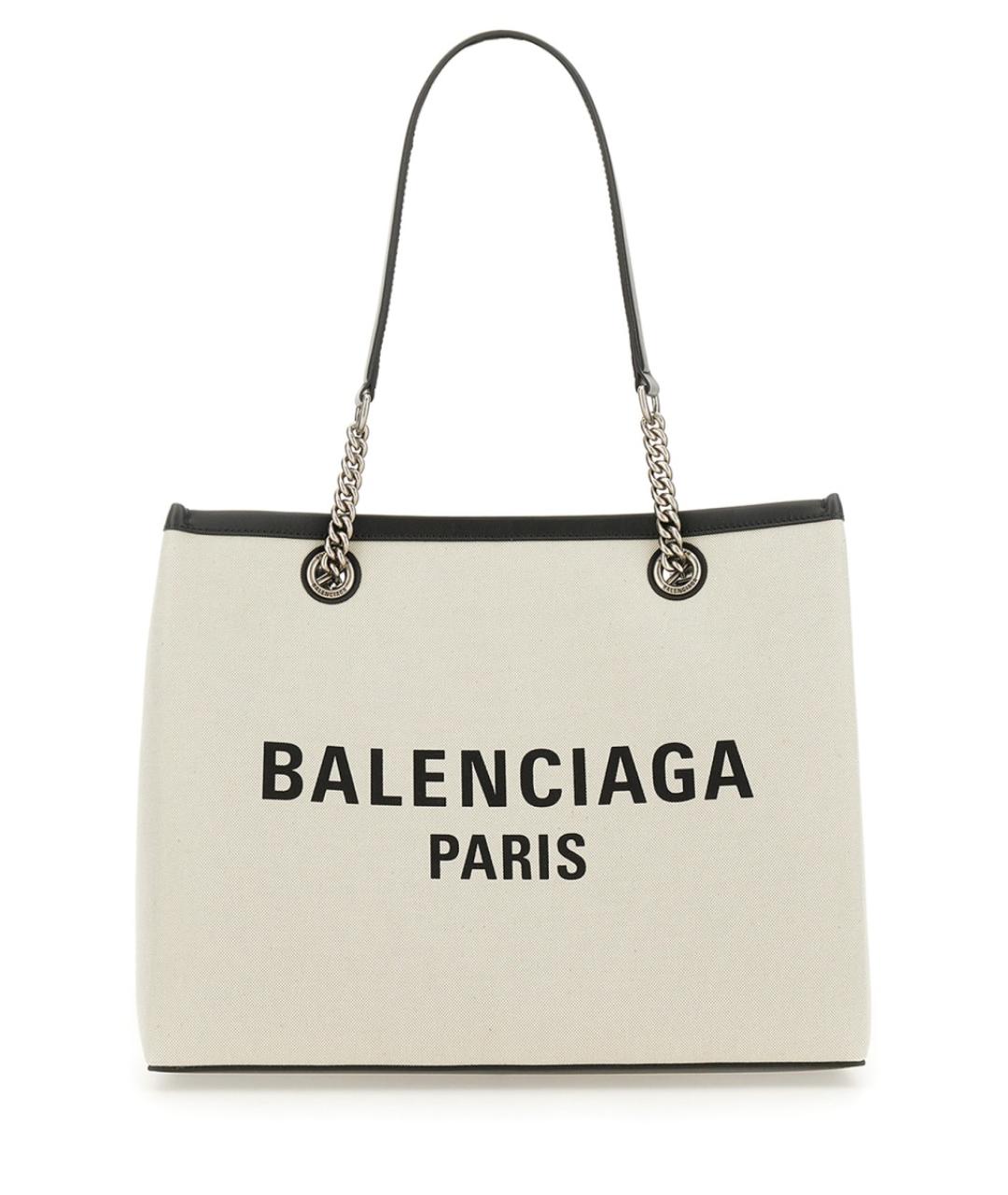 BALENCIAGA Бежевая хлопковая сумка тоут, фото 1