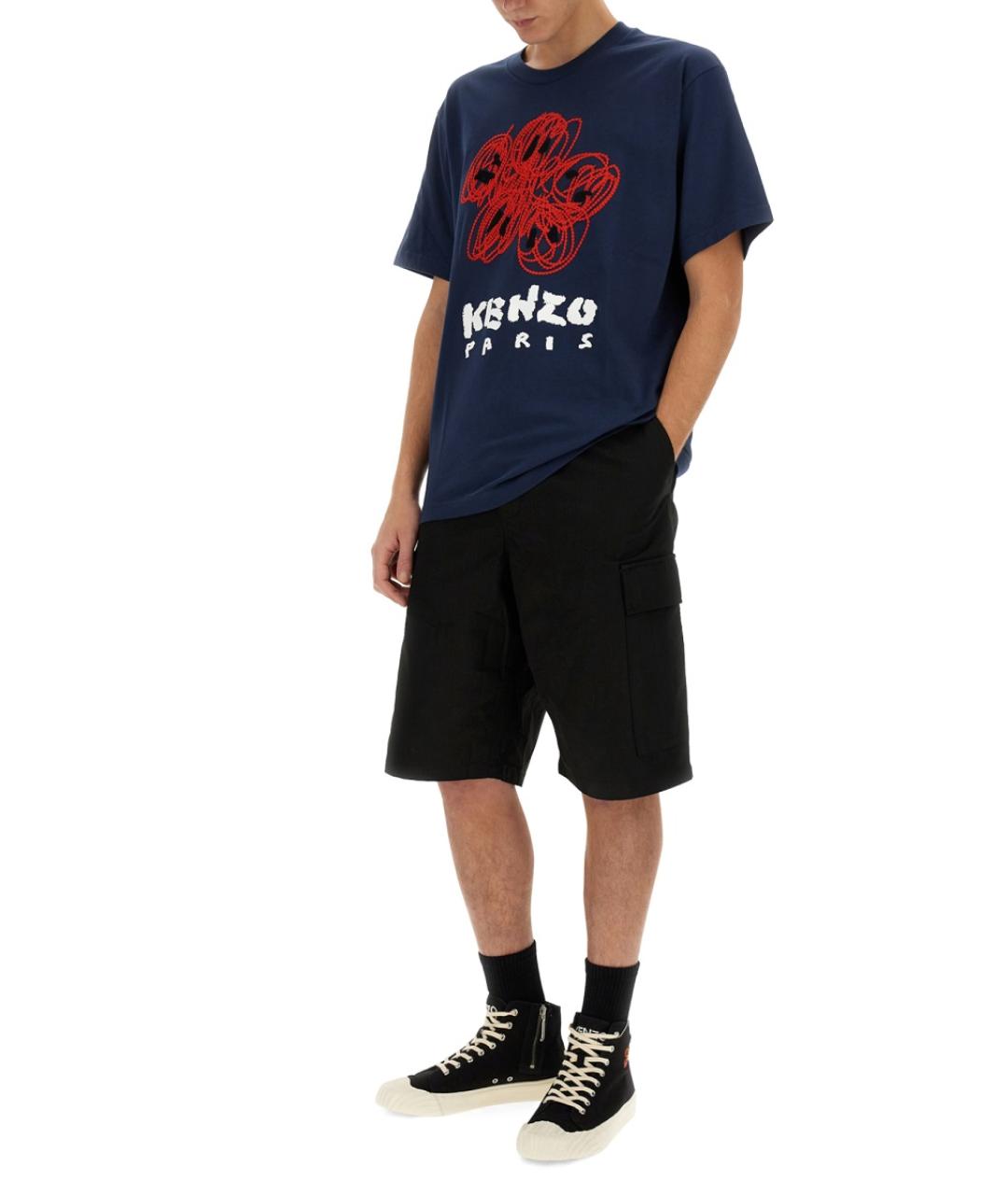 KENZO Черные хлопковые шорты, фото 3