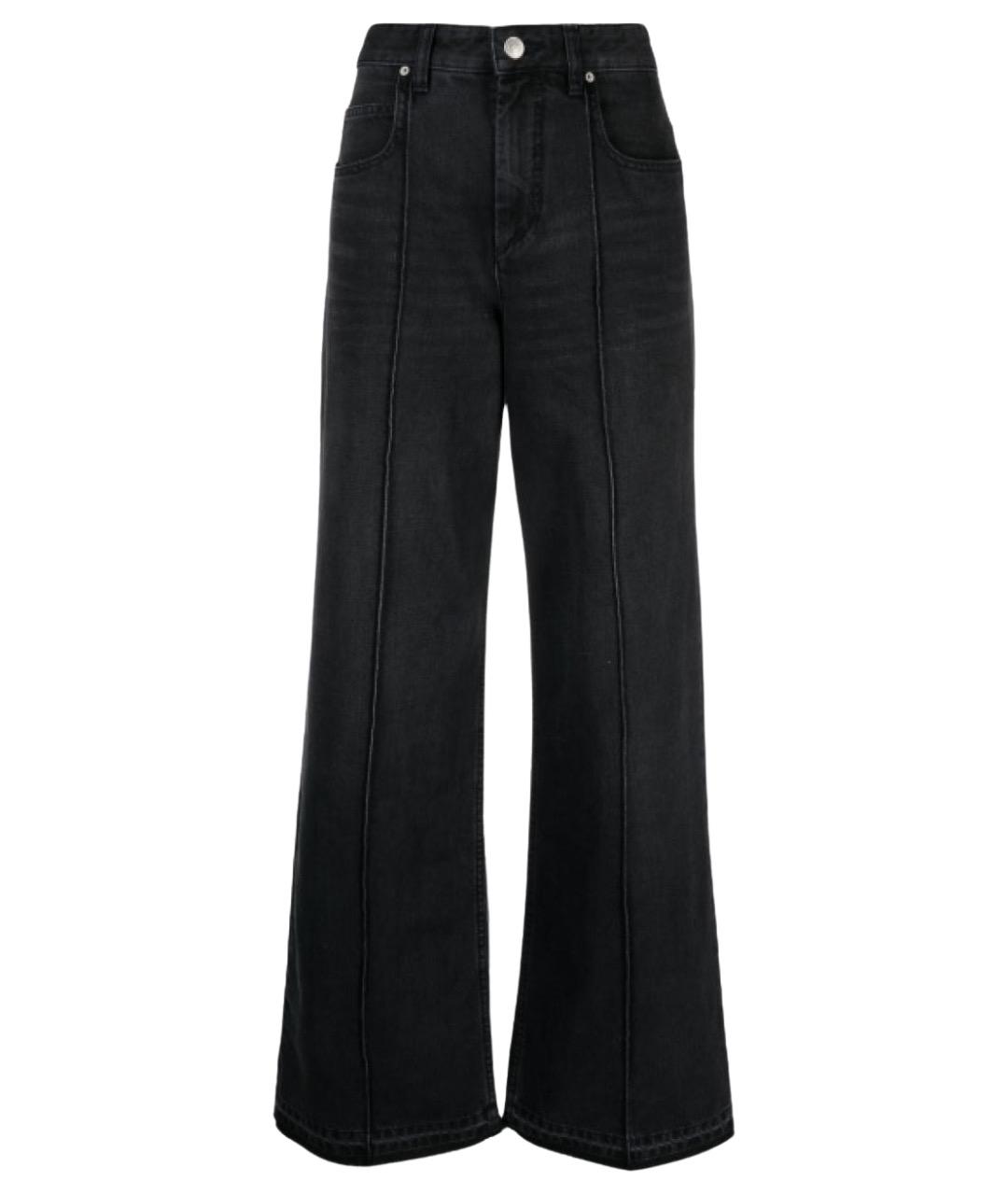 ISABEL MARANT Черные хлопковые прямые джинсы, фото 1