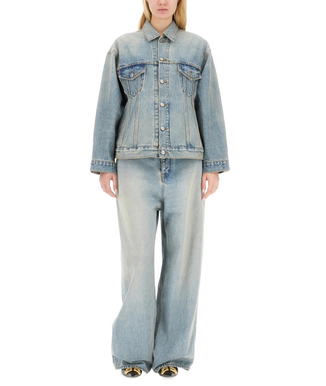 BALENCIAGA Синяя хлопковая куртка, фото 3