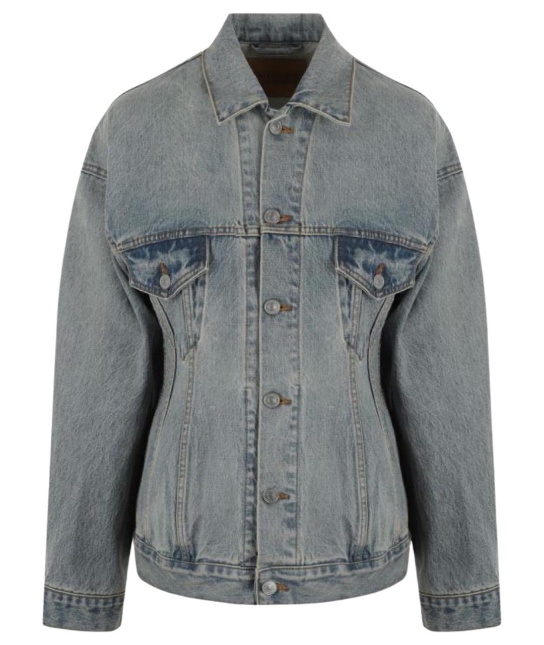 BALENCIAGA Синяя хлопковая куртка, фото 1