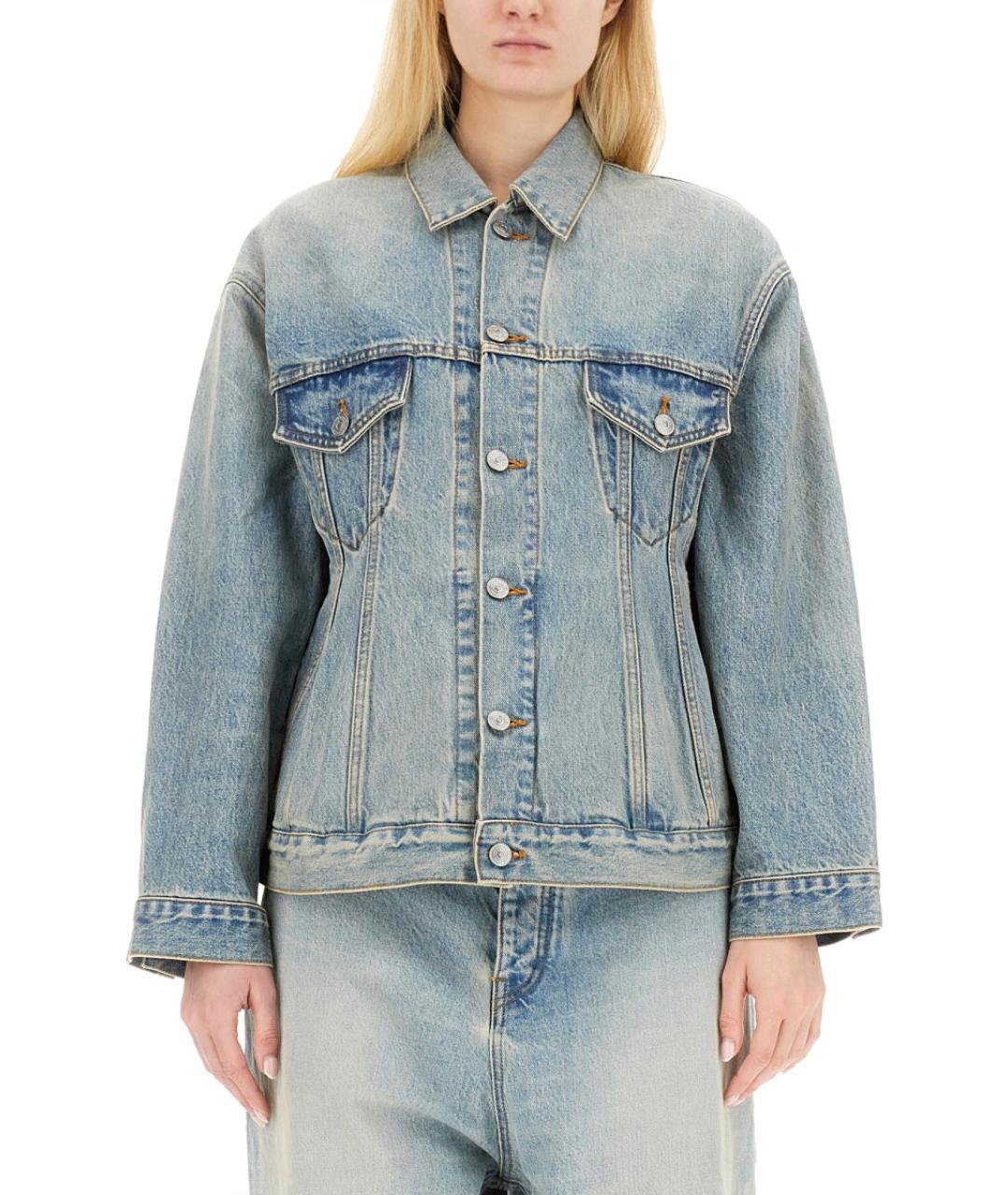 BALENCIAGA Синяя хлопковая куртка, фото 2