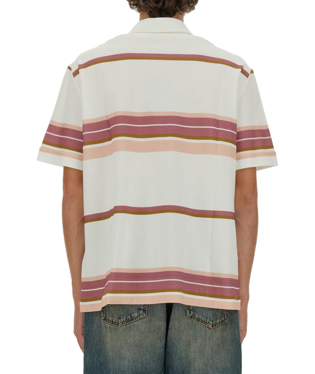 ETRO Белое хлопковое поло с коротким рукавом, фото 4