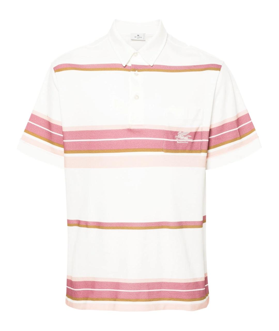 ETRO Белое хлопковое поло с коротким рукавом, фото 1