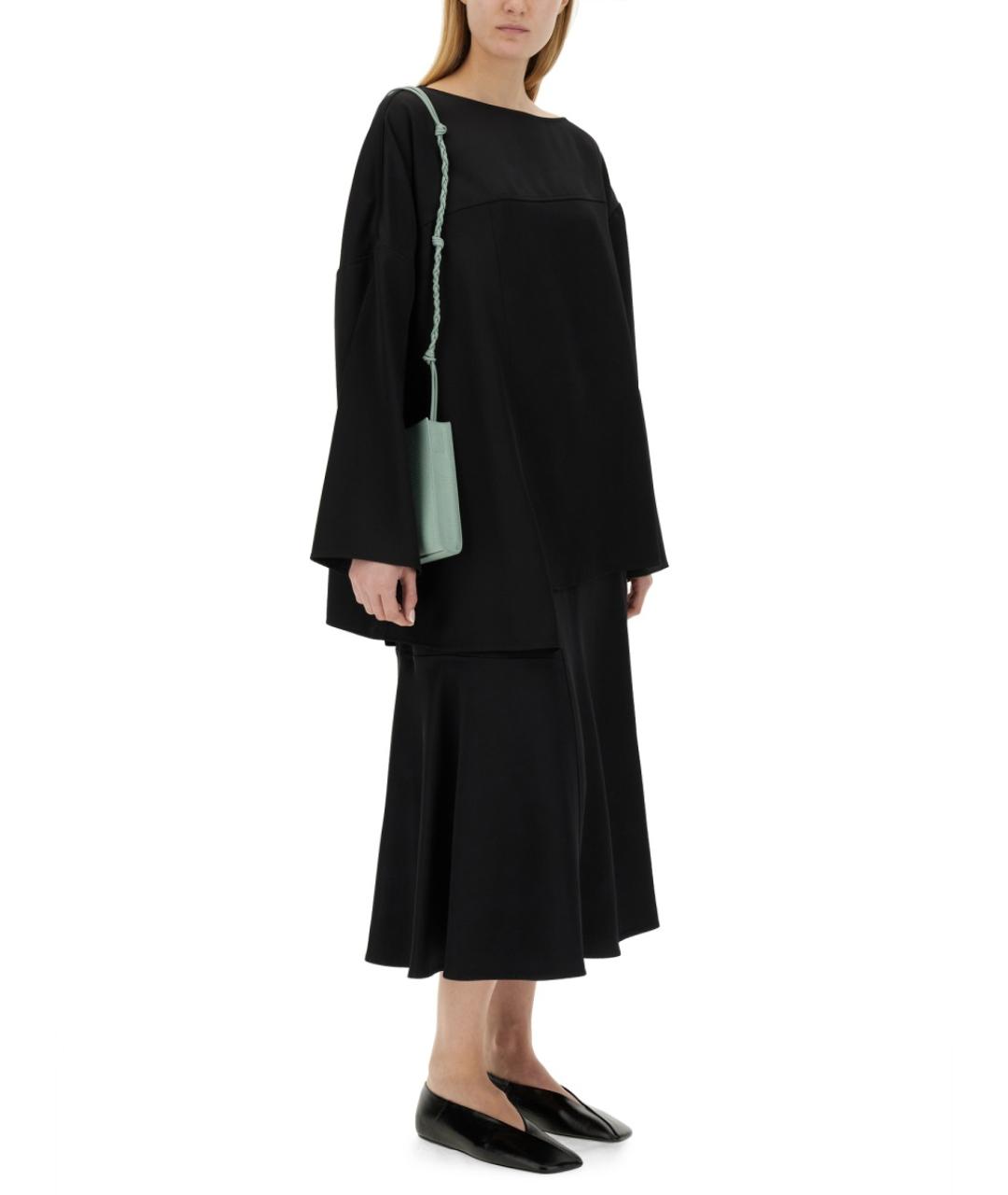 JIL SANDER Черная вискозная блузы, фото 3