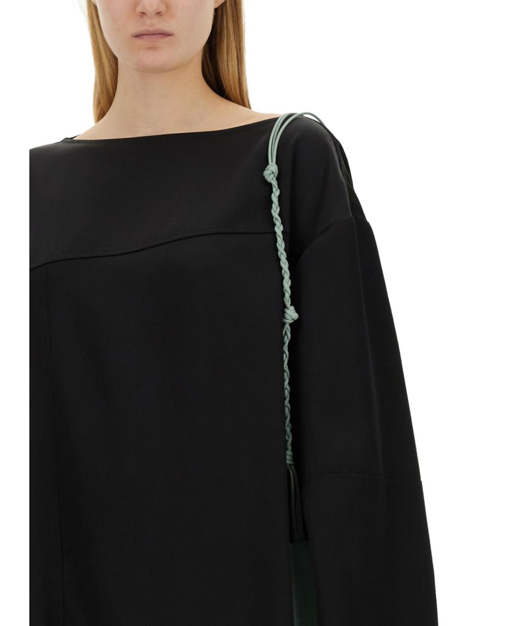 JIL SANDER Черная вискозная блузы, фото 5