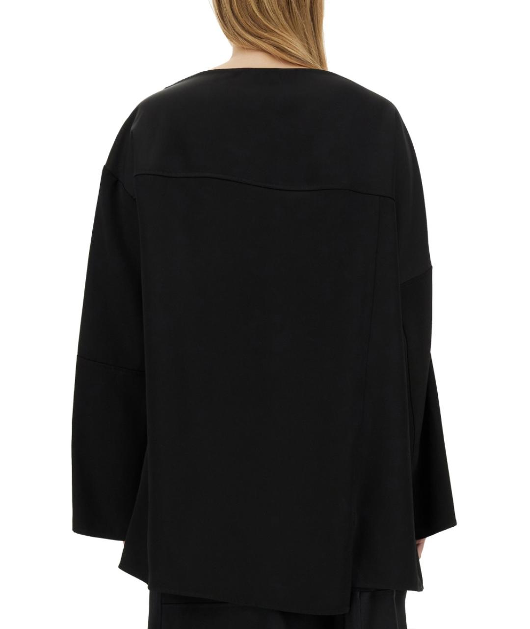 JIL SANDER Черная вискозная блузы, фото 4