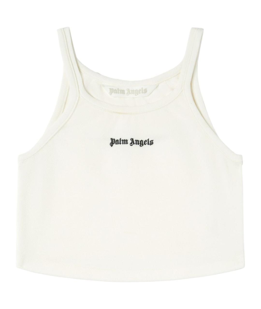 PALM ANGELS Белая хлопковая майка, фото 1