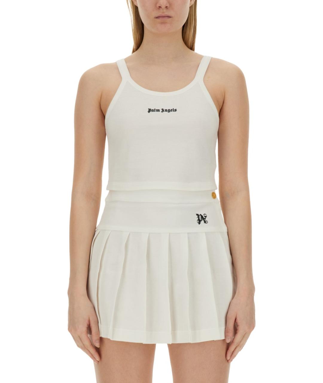 PALM ANGELS Белая хлопковая майка, фото 2