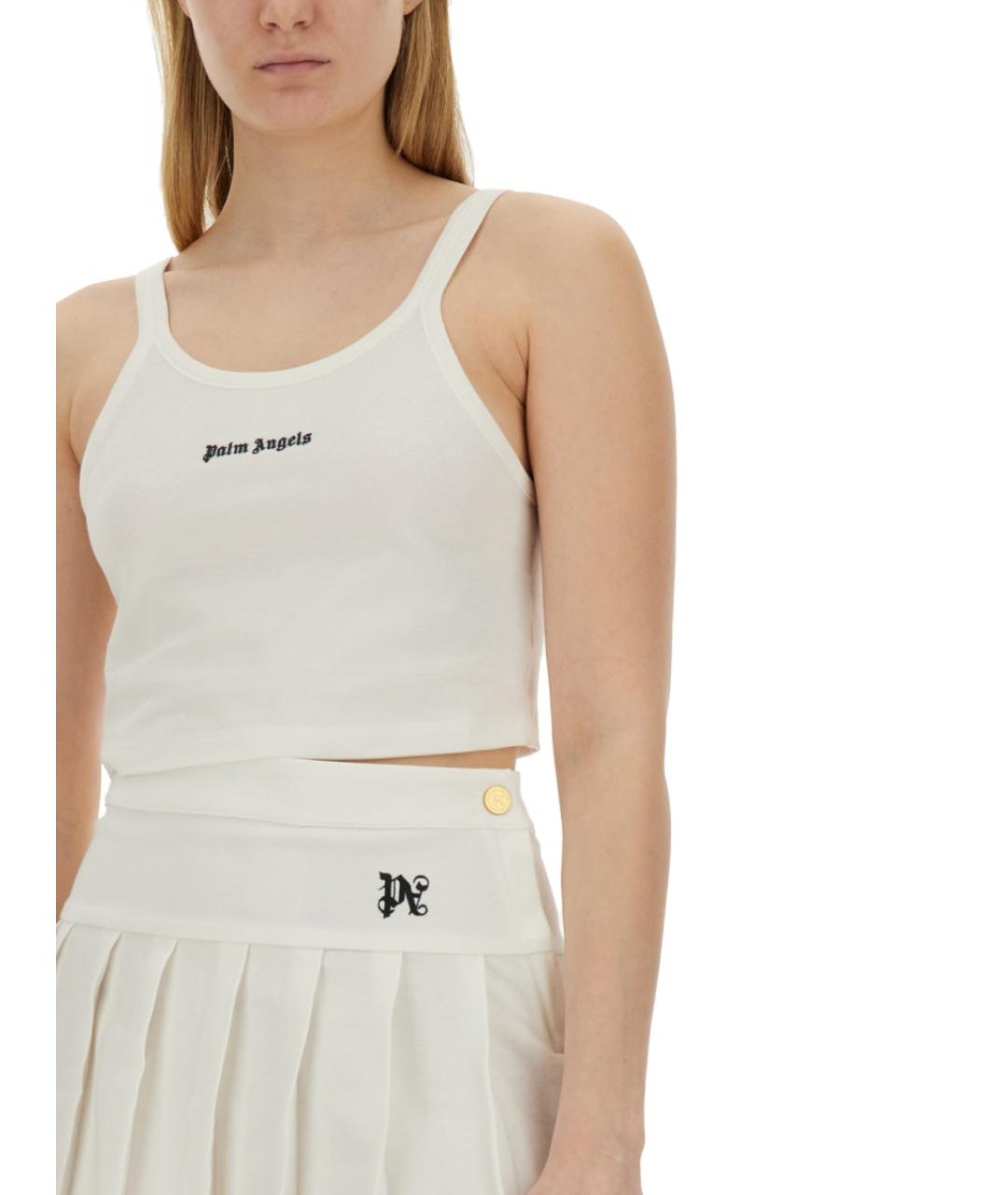 PALM ANGELS Белая хлопковая майка, фото 5