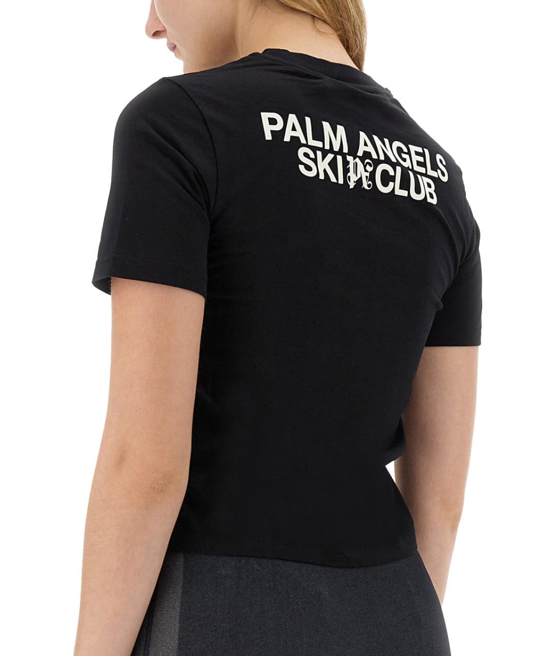 PALM ANGELS Черная хлопковая футболка, фото 5