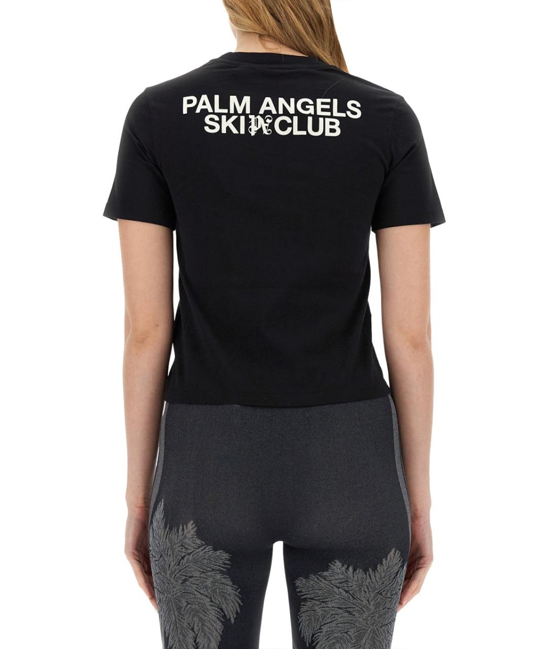PALM ANGELS Черная хлопковая футболка, фото 4