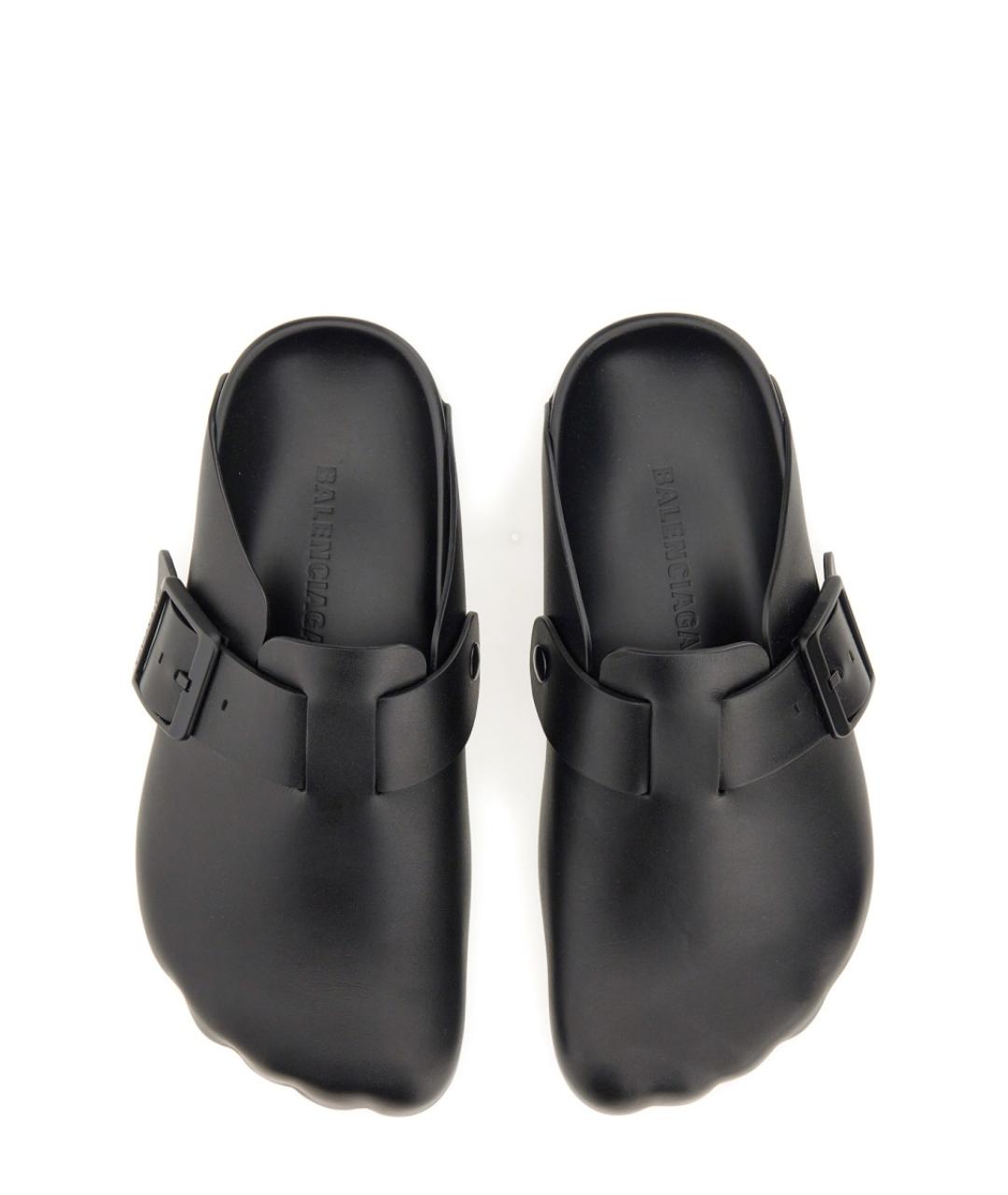 BALENCIAGA Черные кожаные сандалии, фото 6