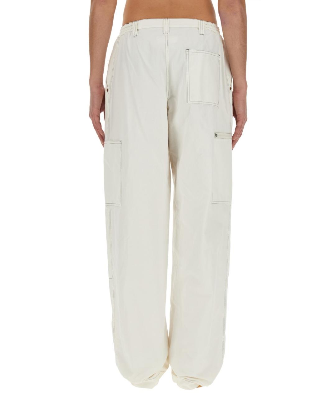 MM6 MAISON MARGIELA Белые хлопковые повседневные брюки, фото 4