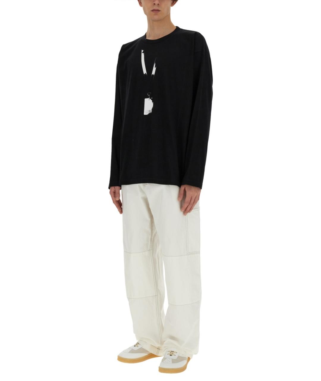 MM6 MAISON MARGIELA Белые хлопковые повседневные брюки, фото 3