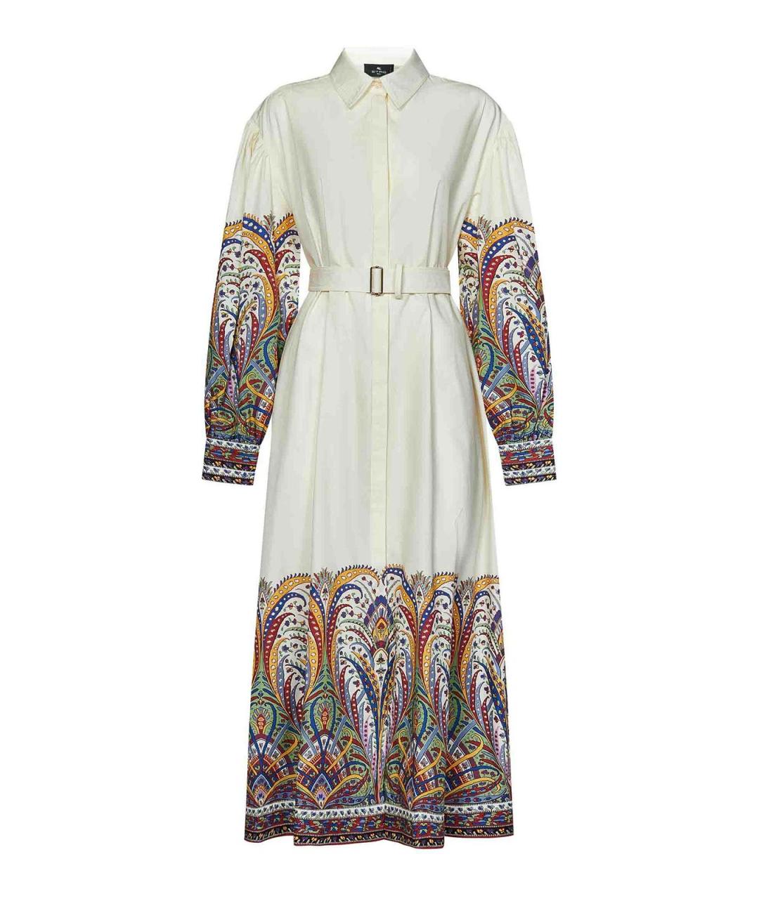 ETRO Белое хлопковое повседневное платье, фото 1