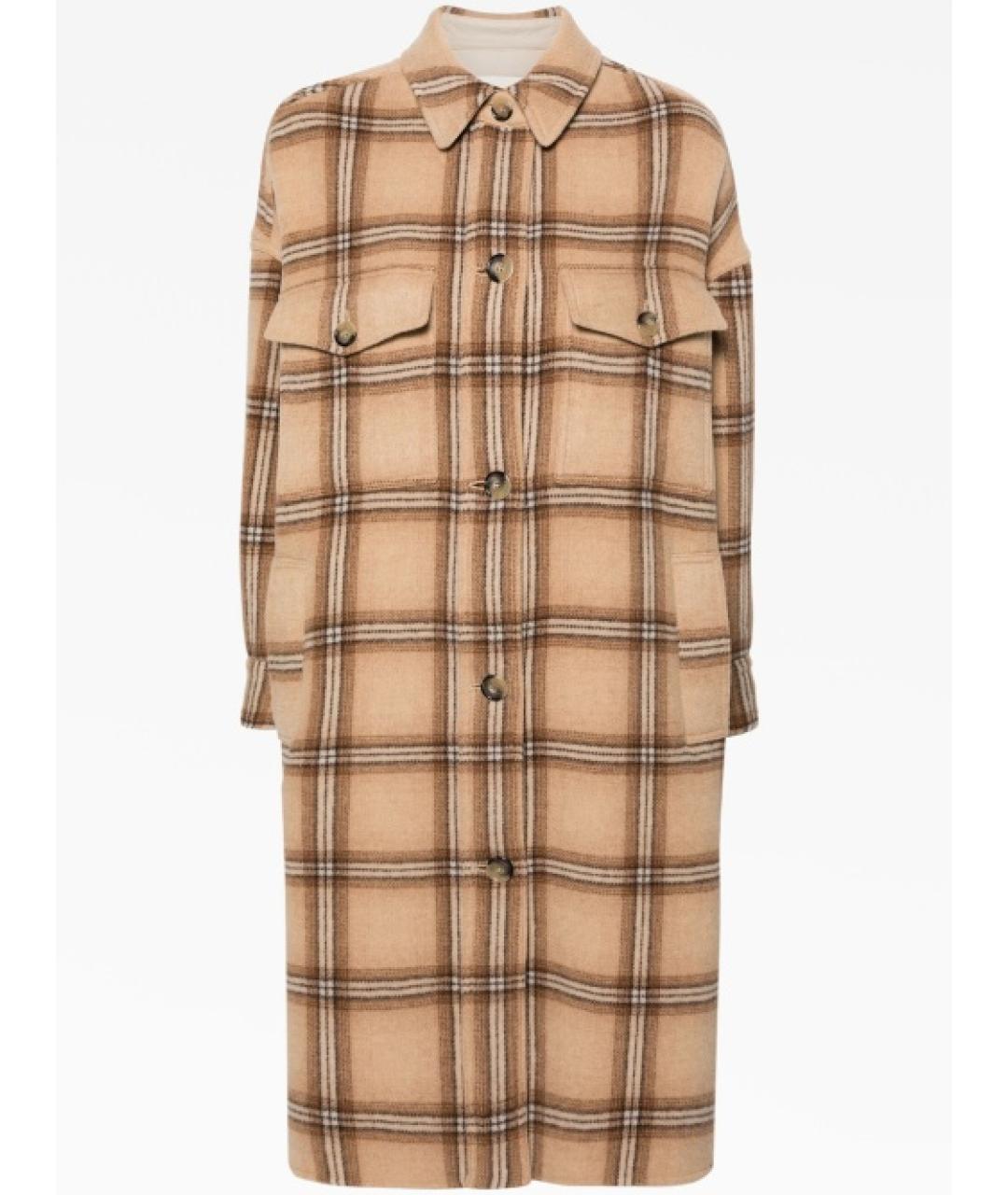 ISABEL MARANT Бежевое шерстяное пальто, фото 1