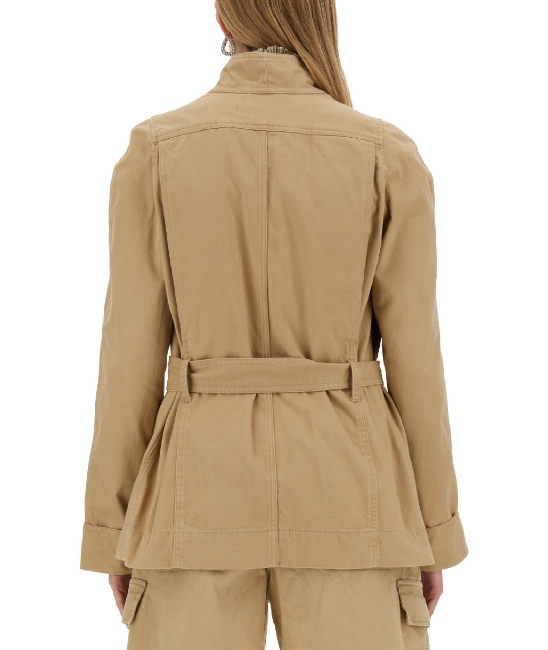 ISABEL MARANT Бежевая хлопковая куртка, фото 4