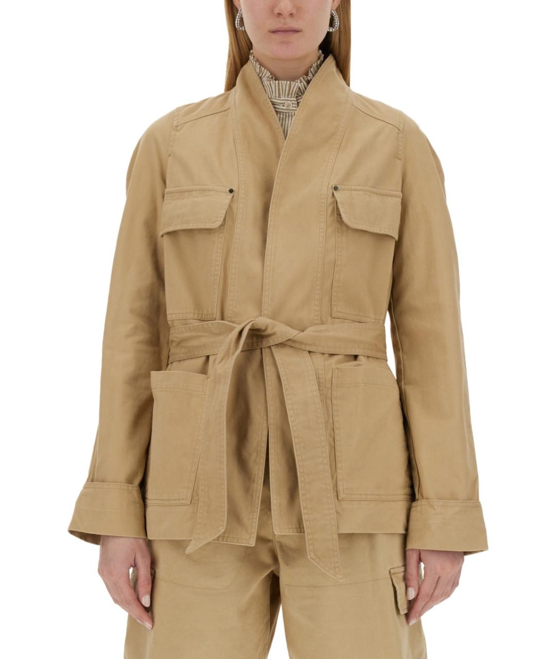 ISABEL MARANT Бежевая хлопковая куртка, фото 2