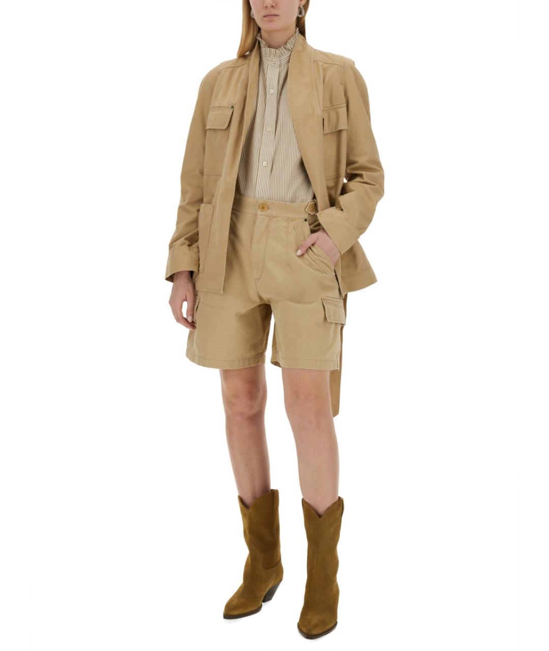 ISABEL MARANT Бежевая хлопковая куртка, фото 3