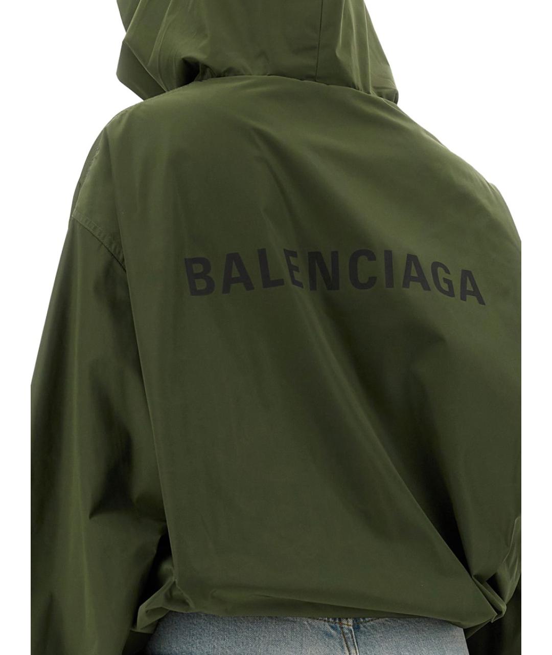 BALENCIAGA Зеленая полиэстеровая куртка, фото 5