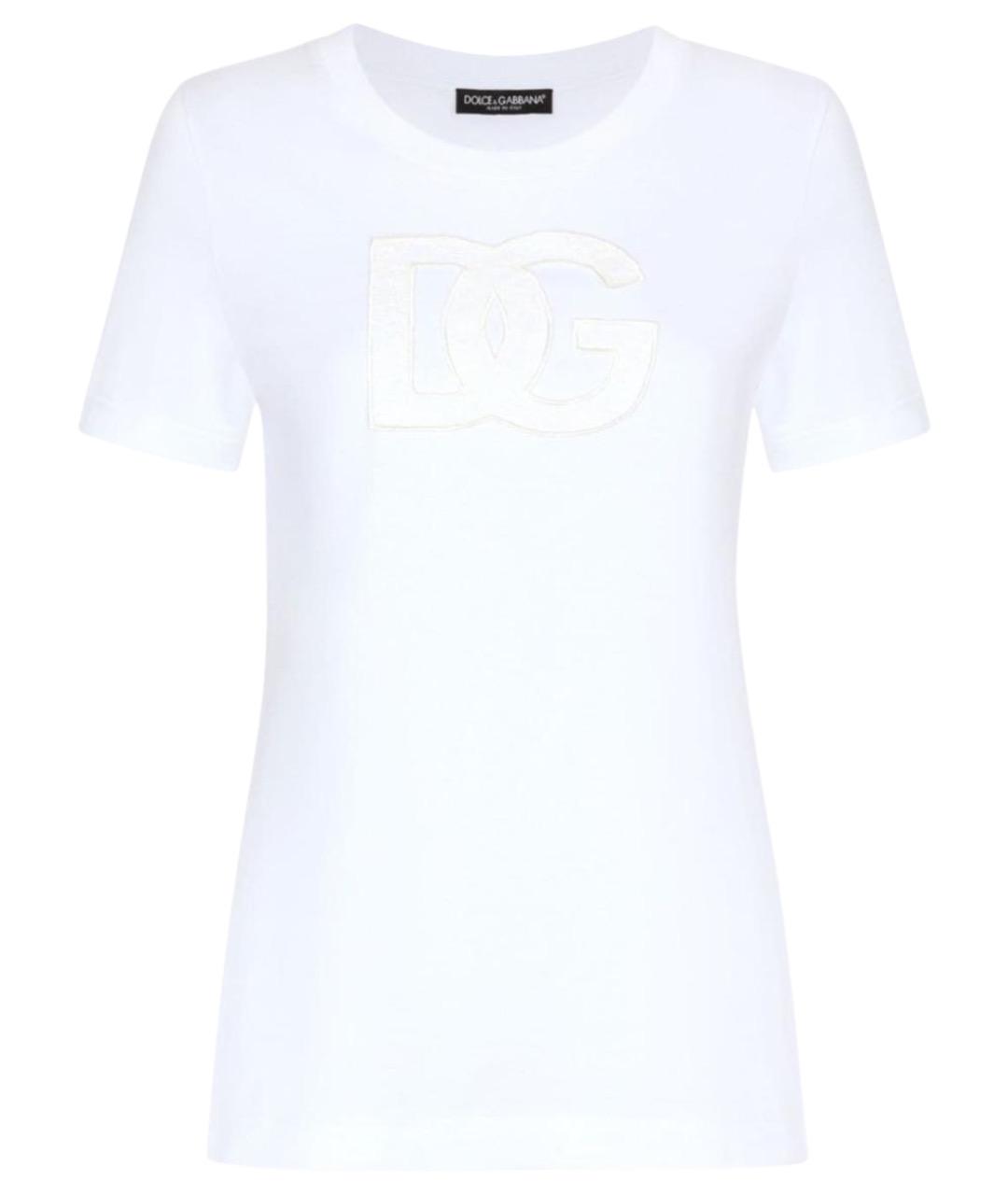 DOLCE&GABBANA Белая хлопковая футболка, фото 1