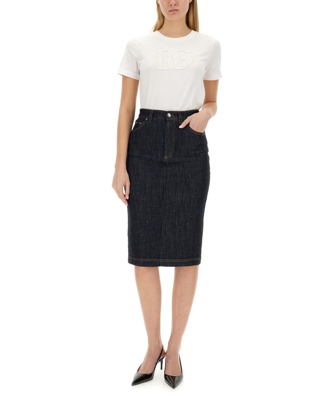 DOLCE&GABBANA Белая хлопковая футболка, фото 2