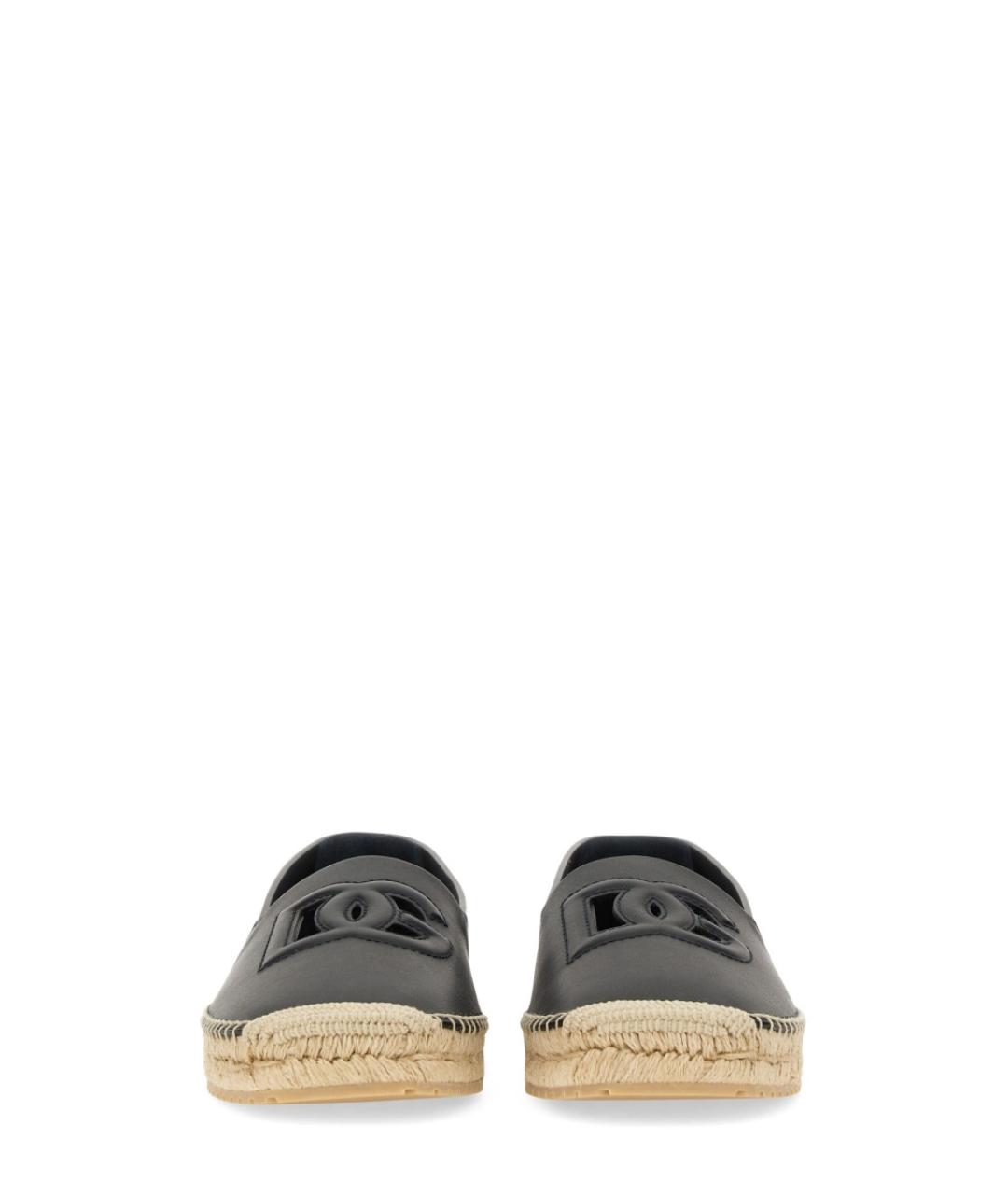 DOLCE&GABBANA Черные кожаные лоферы, фото 4